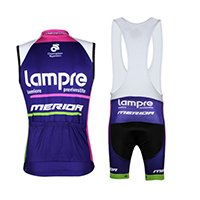 LAMPRE kerékpáros csapatruha hátulról