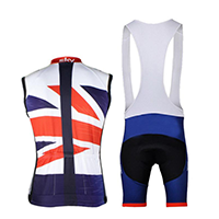 Angol zászlós SKY kerékpáros csapatruha hátulról