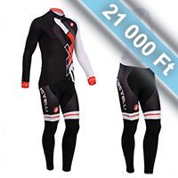 castelli tavaszi - őszi hosszú kerékpáros csapatruha kantáros nadrággal