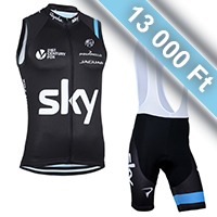 SKY ujjatlan kaerékpáros csapatruha kantáros kerékpáros nadrággal