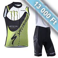 MONSTER ujjatlan kaerékpáros csapatruha kantáros kerékpáros nadrággal