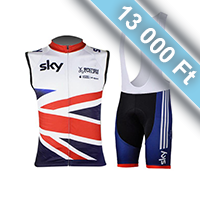 SKY britt zászlós ujjatlan kaerékpáros csapatruha kantáros kerékpáros nadrággal
